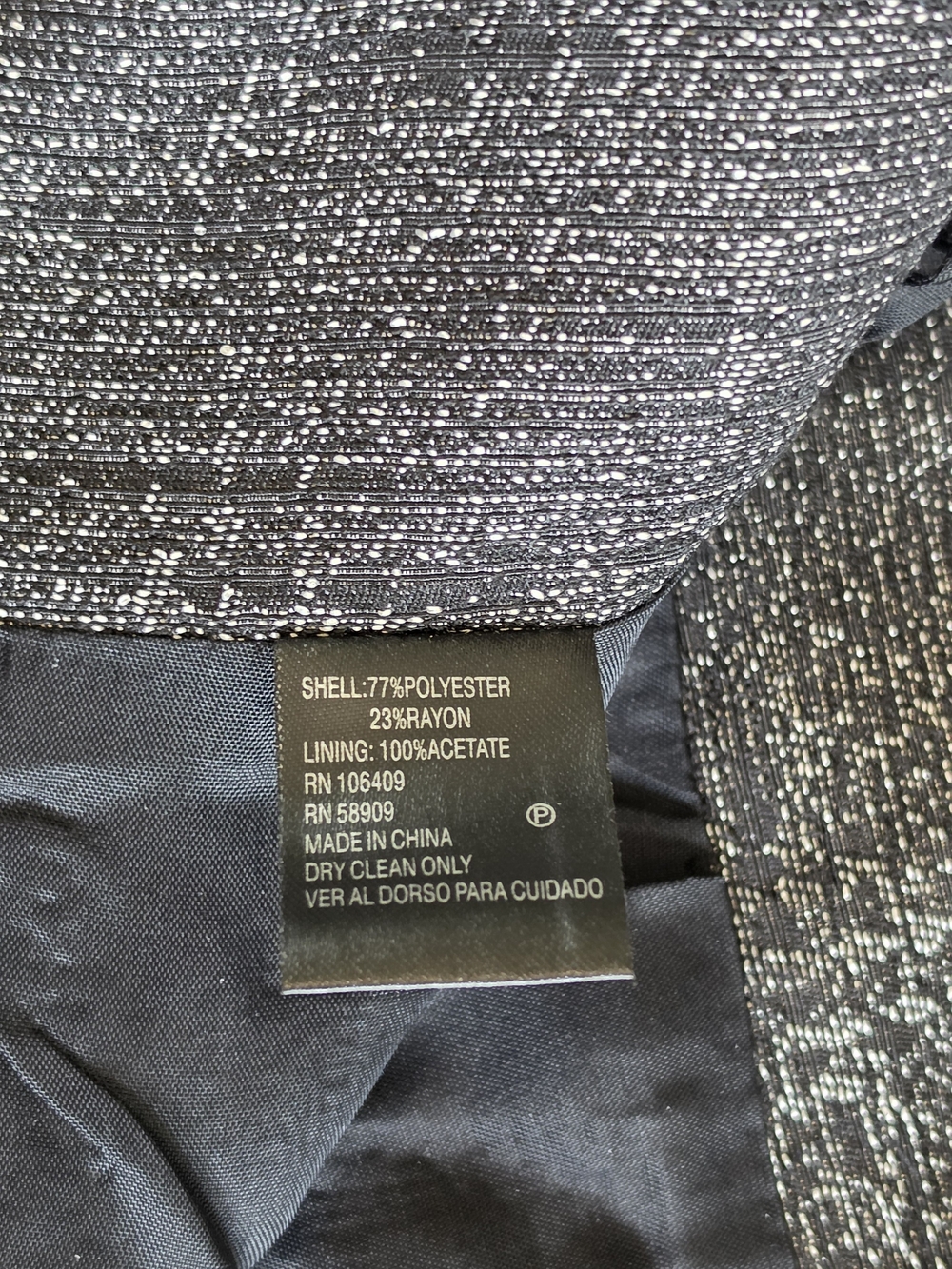 ANTONIO MELANI Black and Charcoal Two-Piece Skirt Suit - Picture 14 of 14